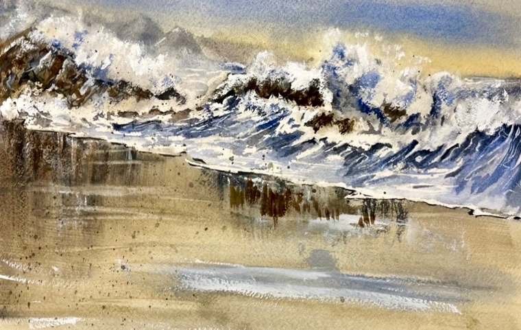 Winter Surf, a painting