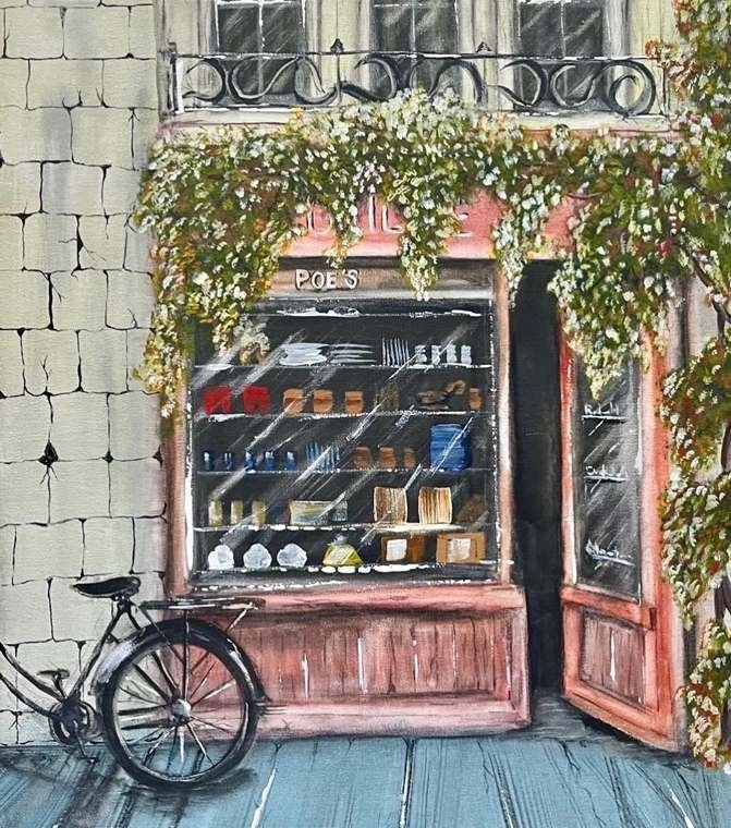 Poe's, a painting