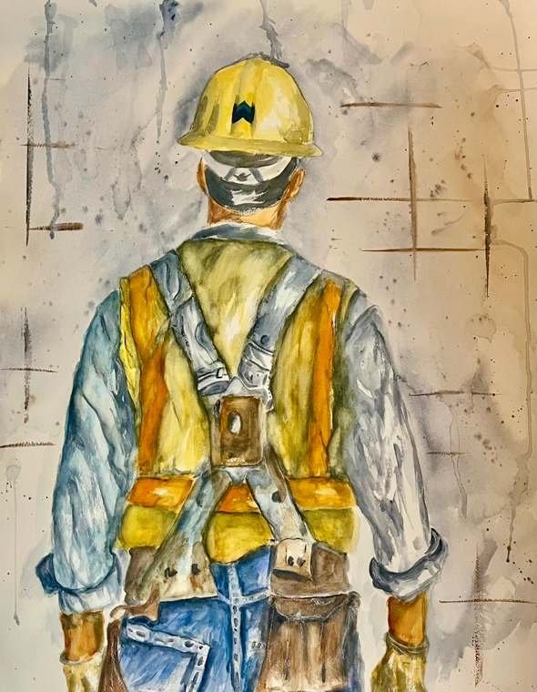 The Builder, a painting